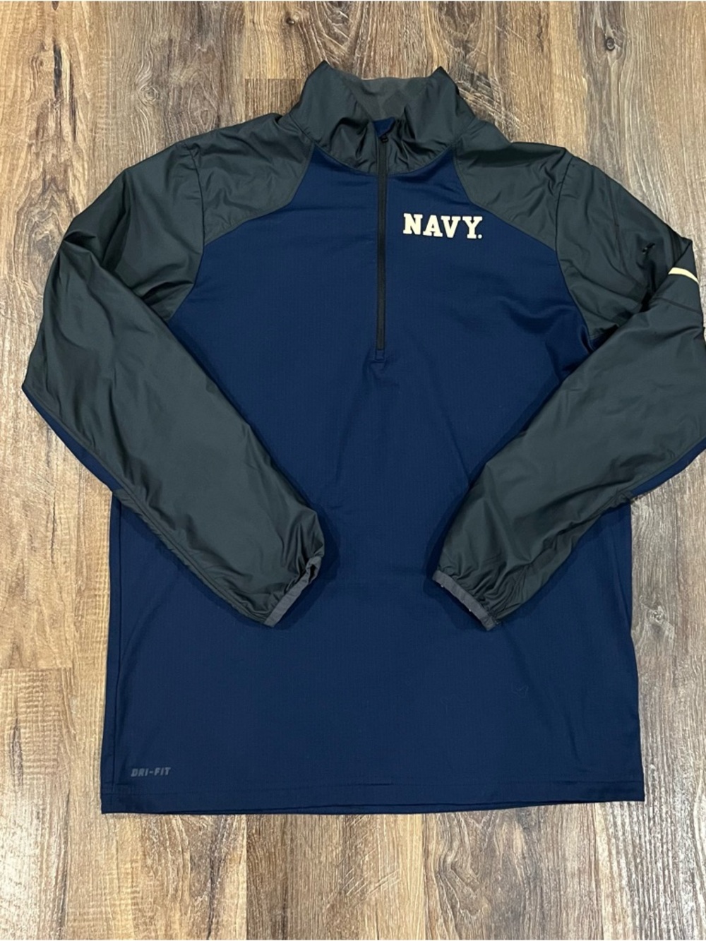 Vintage Nike Team US Naval Academy Jacket Navy Midshipmen DRI-FIT 1/4 Zip M